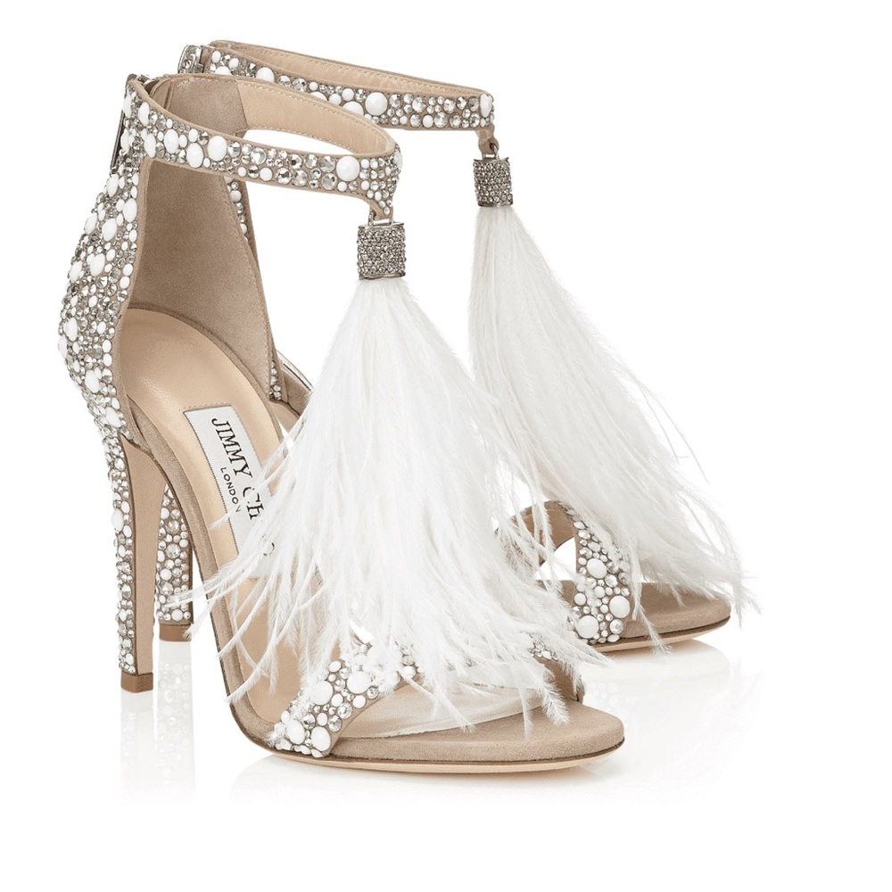 JIMMY CHOO Ostrich feather VIOLA heel 💫 - Picture 2 of 10